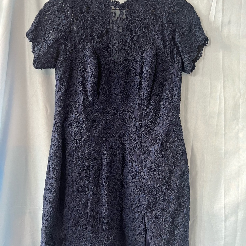 Elegant Tahari lace mini dress